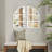 Arched Wood Framed Window Pane Wall Mirror