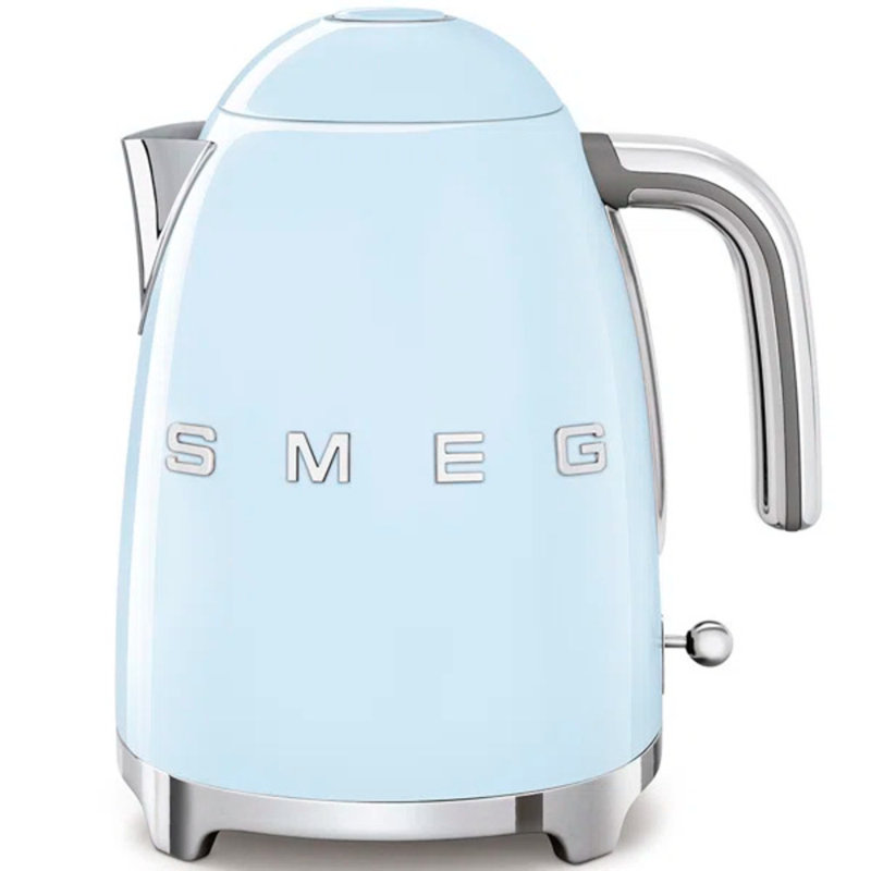 SMEG 50's Retro Style Aesthetic 7-Cup Kettle, Pastel Blue