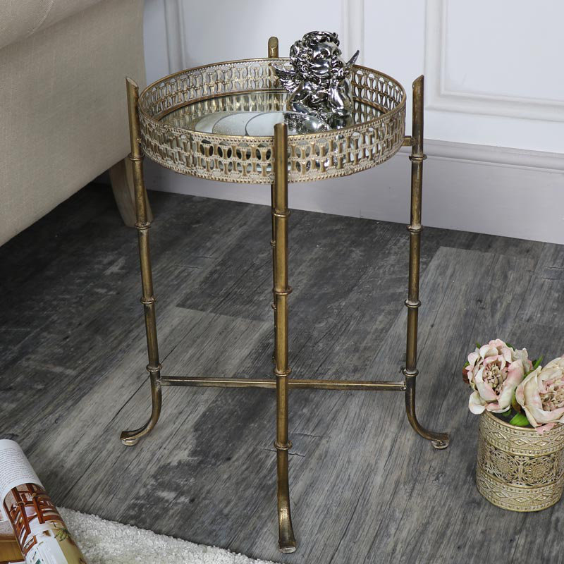 Varina Glass Top End Table