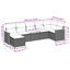 Ensemble de canapé de jardin Vidaxl PE rotin gris, acier thermolaqué, tissu de polyester