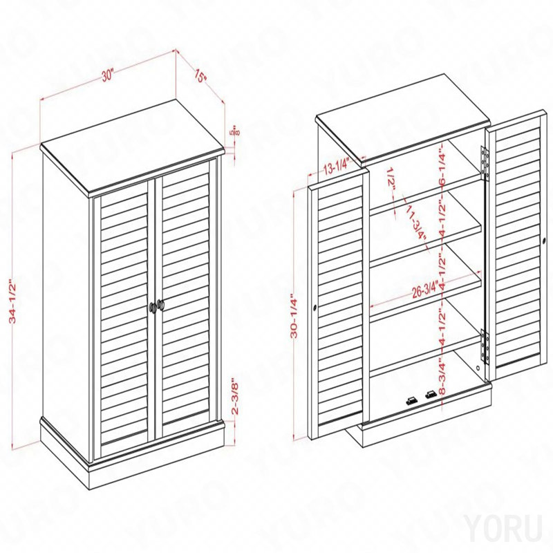 Range-chaussures, transitionnel, portes à persiennes, tablettes réglables pour le vestibule - espresso