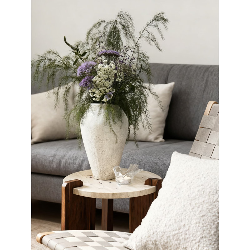 Large Ceramic Floor Vase For Farmhouse And Modern Home Decor, Rustic Minimalist Centerpiece For Living Room, Entryway, And Wedding Decorations