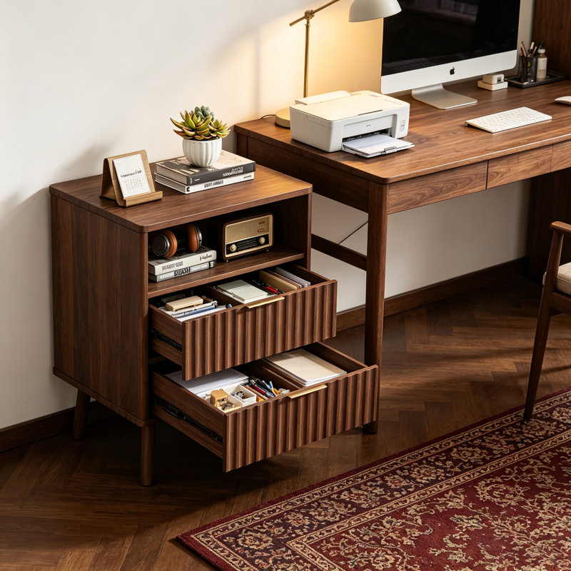 Table de chevet Modern, Brun