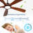 72 Inch Wood Ceiling Fan With Light, Low Profile Ceiling Fan With Remote Control,Noiseless Reversible DC Motor With Timer