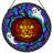 12"H Pumpkin Ghost Stained Glass Window Panel