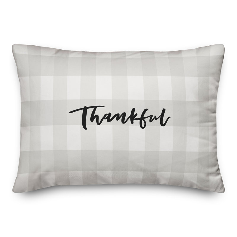 Housse de coussin rectangulaire avec insert Thankful