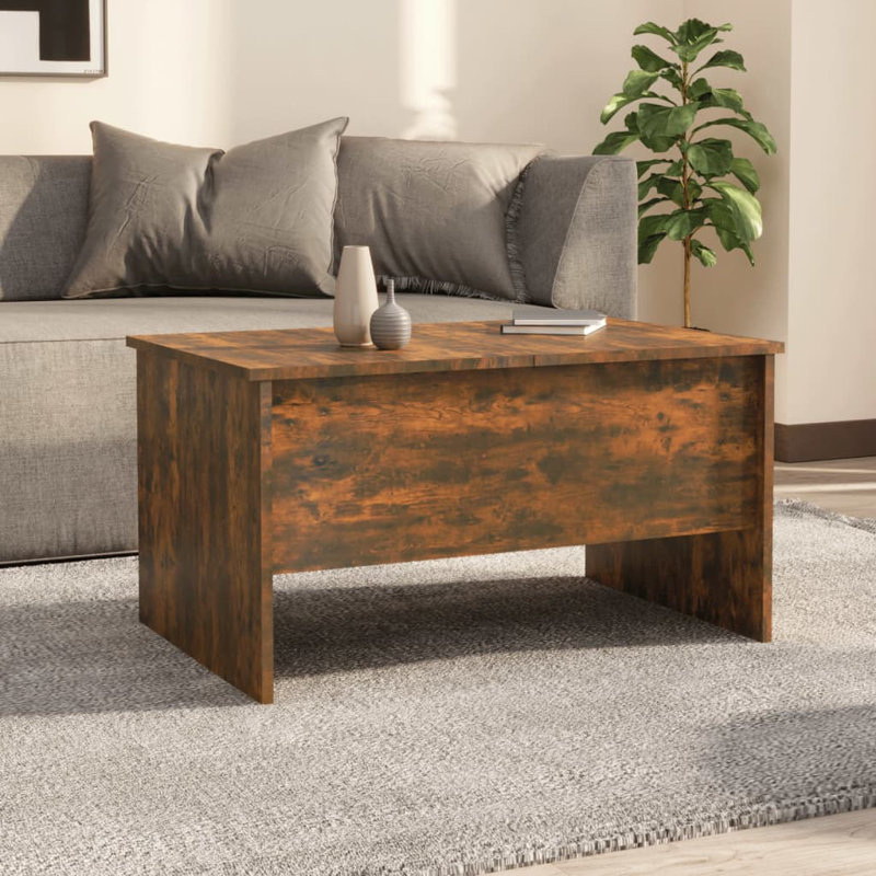 Husnain Lift Top Sled Coffee Table with Storage, Brown