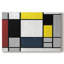 Composition avec grand avion rouge, jaune, noir, gris et bleu - Piet Mondrian - toile tendue avec châssis - 1921-90816074