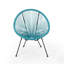 Élégantes chaises d'extérieur bleu sarcelle (ensemble de 2) avec structure en acier durable et conception de hamac confortable