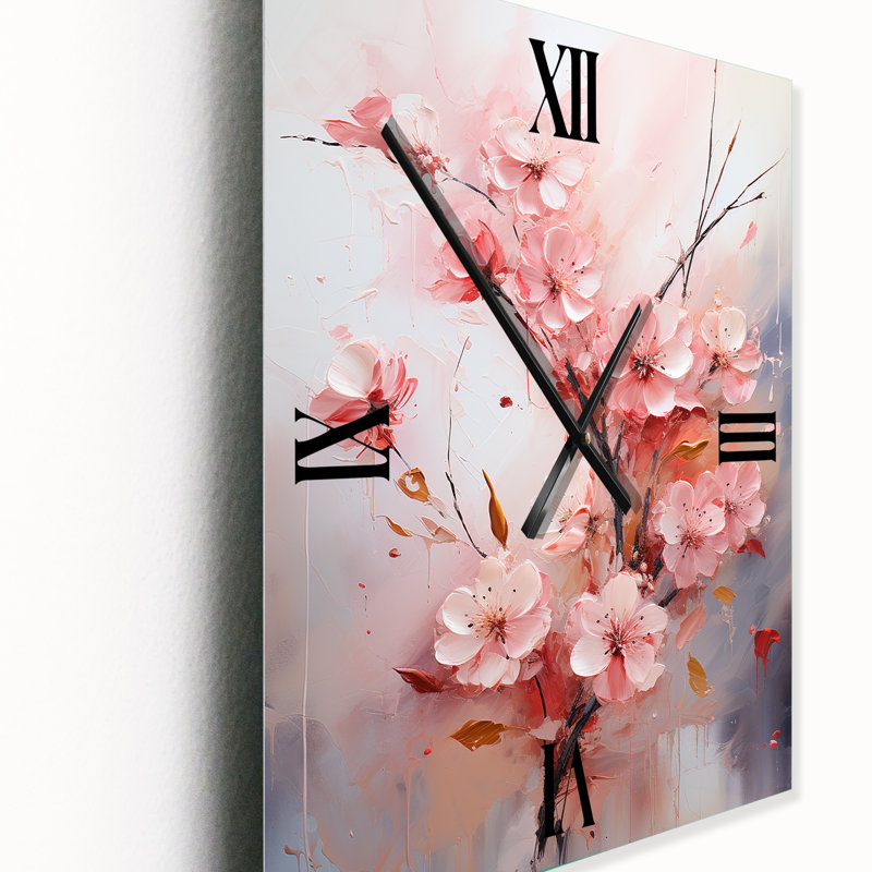 Horloge murale Cherry Blossoms II, Moyen