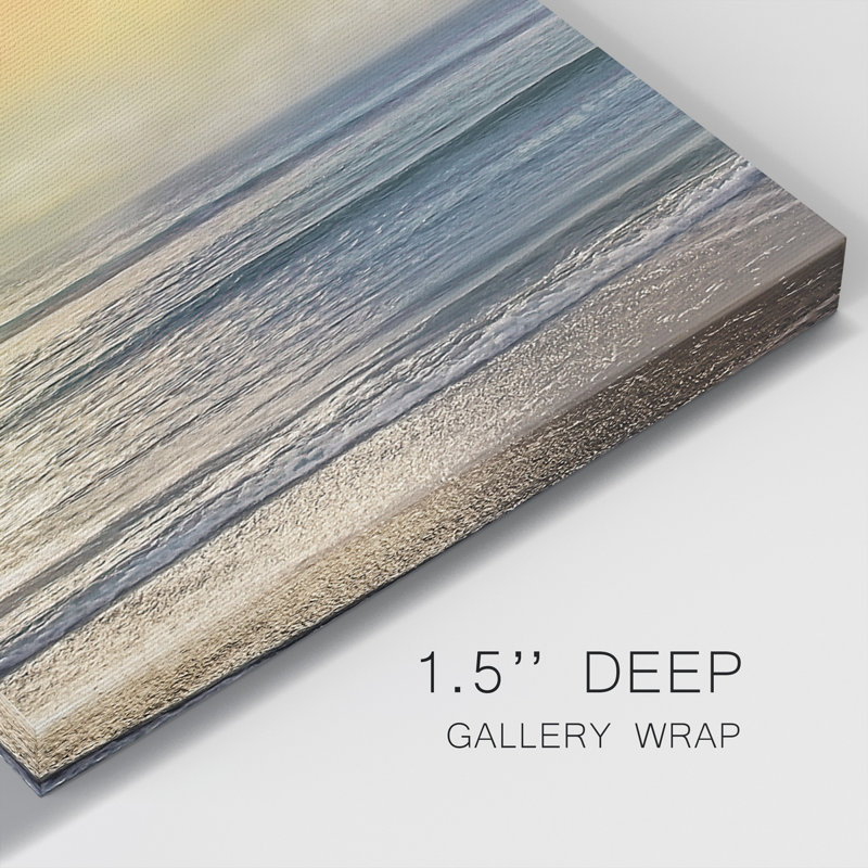 Sunset Cove II - ensemble de 3 peintures sur toile tendue, H 12 po x l 24 po x P 1 po