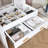 Flip Top Vanity Desk With LED Lighted Mirror & Built-In Outlet - Makeup Vanity Table With 2 Drawers, Open Storage, Hooks For Jewelry (No Stool Included, White)