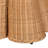 bali & pari Palm Scallop Natural Rattan Ottoman with Cushion – Handwoven Wicker Accent Bench or Footrest for Living Room, Bedroom, or Sunroom Decor, 39" Square
