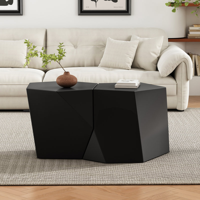 ENSEMBLE DE TABLE À CAFÉ MODERNE MGO, Noir