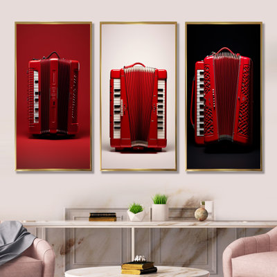 Music Accordions Accord Classic - ensemble de 3 impressions sur toile