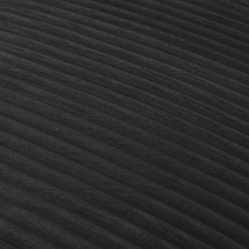 Méridienne surdimensionnée en velours côtelé, Noir