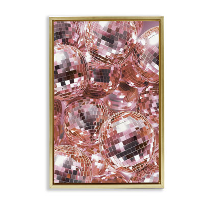 Pink Disco Ball Pile Floating Frame, design by LSR Design Studio