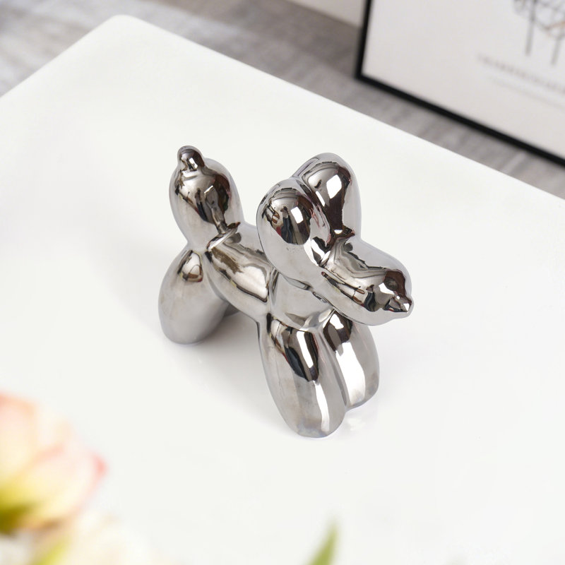 Ceramic Statue Handmade Small Modern Animal Figurine Cute Desktop Decoration for Living Room Home Decor Accent