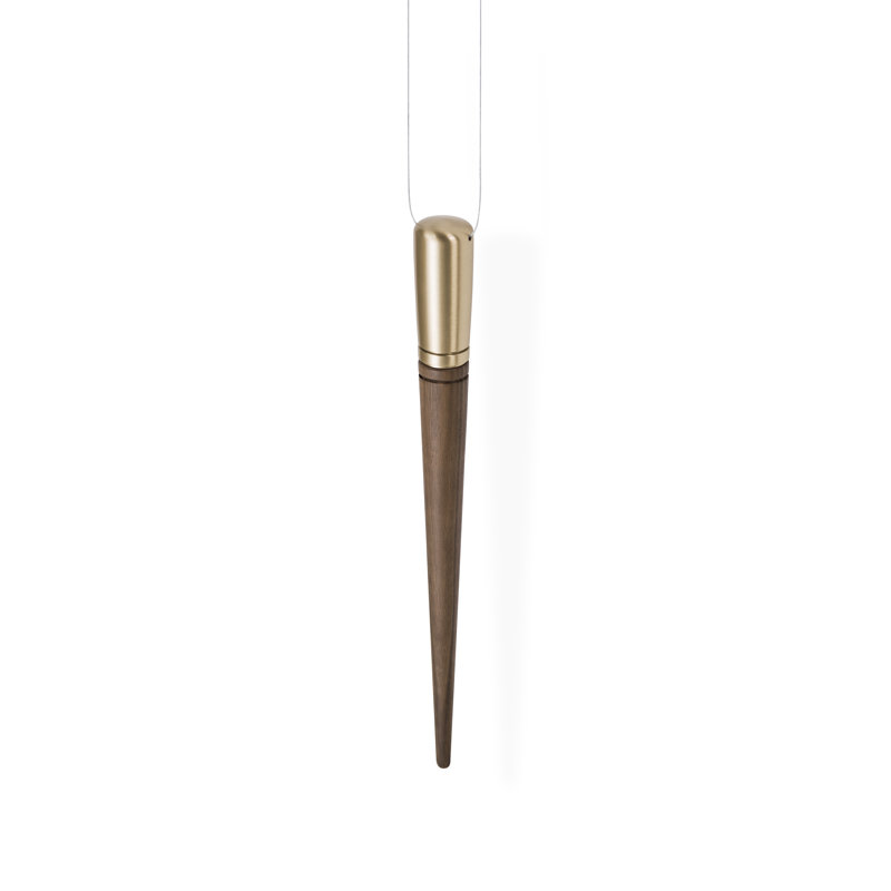 Pendulo Pendulum Wall Clock, Walnut/Polished Brass