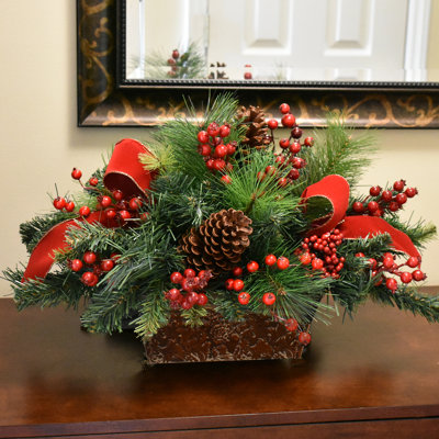 Faux Silk Mixed Assortment Arrangement in Planter