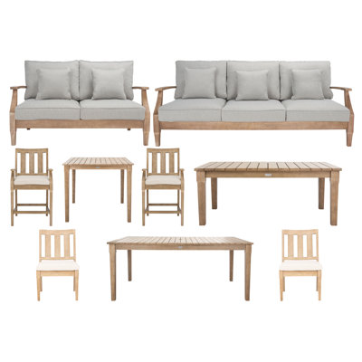 Euphemia 9 Piece Complete Patio Set with Cushions