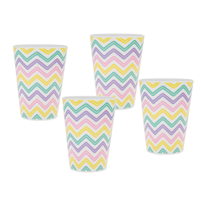 Ensemble de 4 verres en mélamine Vivid