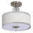Brickey 2 - Light Silver Semi Flush Mount With White Shade