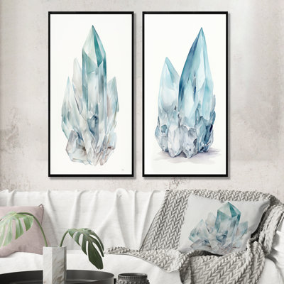 Minimal Glacier Spiritual Stone In Antartica - Formes abstraites, art mural sur toile, ensemble de 2