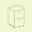 Classeur vertical mobile 2 tiroirs Cambrie-720686001