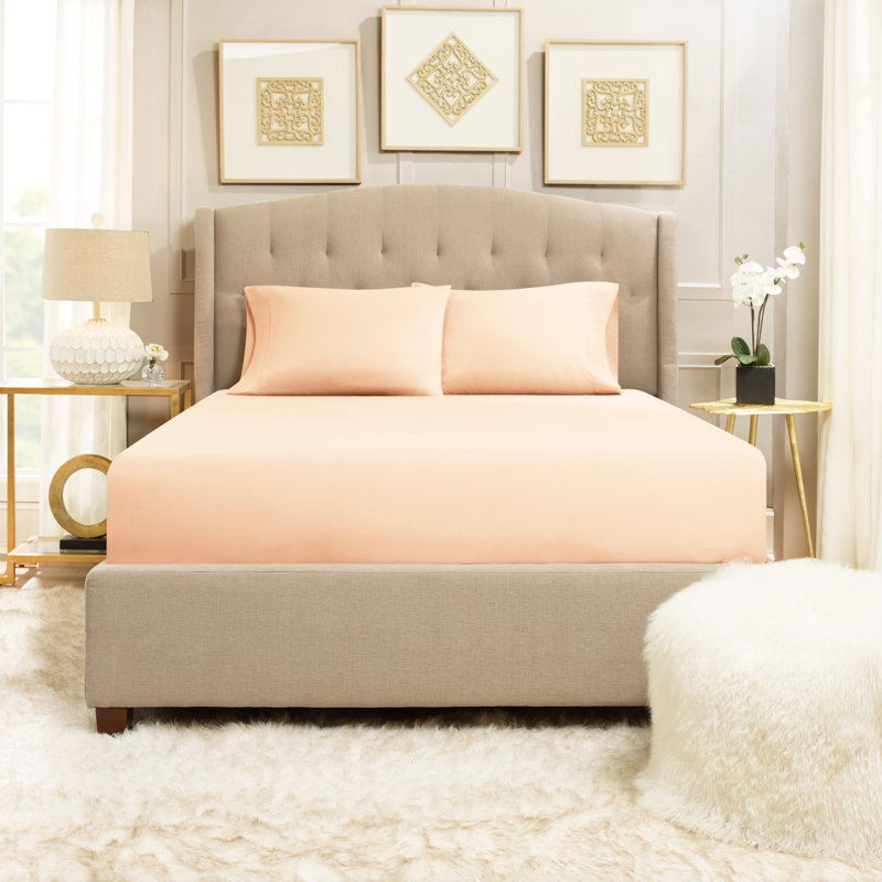 Microfiber Sheet Set, Pale Blush, Full Sheet Set with 2 Pillowcases