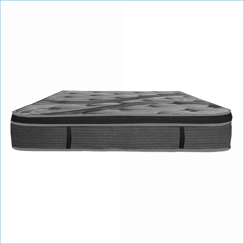 Matelas pour grand lit avec matelas à ressorts 14 po Euro Gris foncé | Polyester
2Déscription, Grand lit