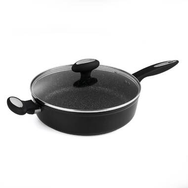 Kenmore Theodore 6.5 Quart Nonstick Cast Aluminum Divided Hot Pot Pan with Lid