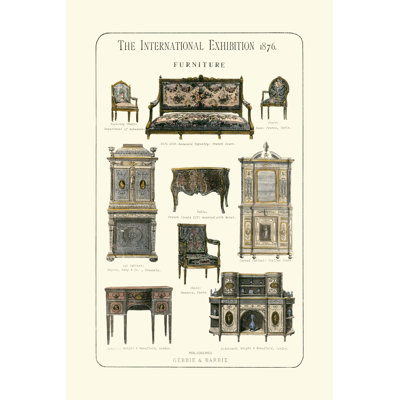 Furniture 1876 - Wrapped Canvas Print