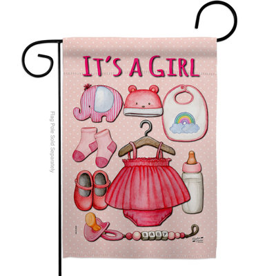 Dagmara Double Sided 18.5'' H x 13'' W Polyester New Baby Garden Flag