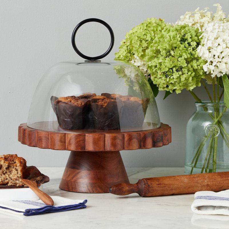 Natural Scalloped Cake Stand
