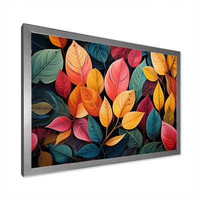 «Abstract Leaves Wilderness Collage», reproduction sur toile