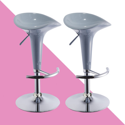Gibbons Swivel Adjustable Height Counter Stool with Metal Frame