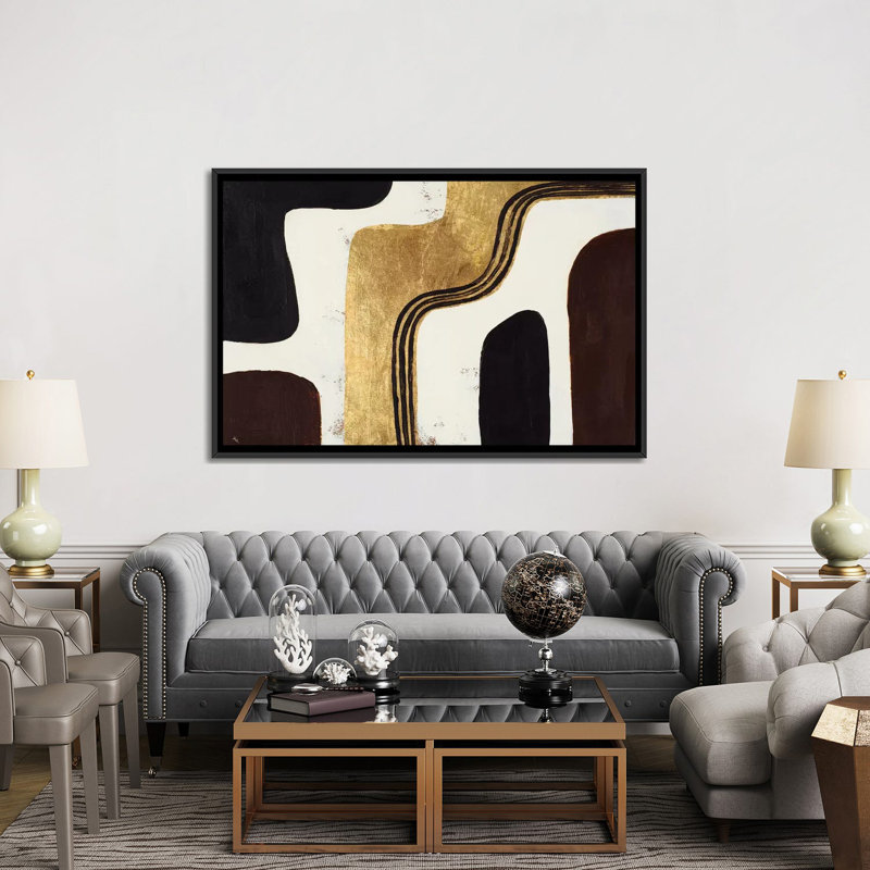 « Retro Africa » par Patricia Pinto-impression, H 60 po x l 40po x P 1,5 po, Toile avec cadre noir, Pas de tapis