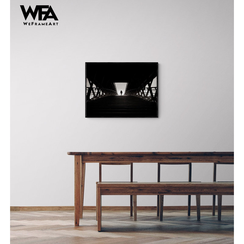 Grande ville, reproduction d'affiche, photographie de pont, art mural sous le pont, affiche de café moderne, idée d'art sous-sol