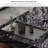 Modern Black Square Faux Marble Coffee Table