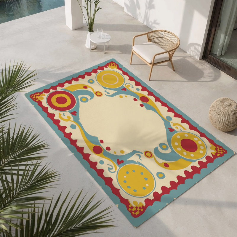 Tapis intérieur et extérieur Spiried Spin, Rectangle 1 pi 6 po x 2 pi 6 po