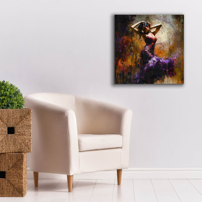  «Fibonacci Purple Flamenco III» par Marta Wiley, art mural sur toile, 26 po x 26 po