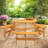 Floden Outdoor 6-Person Dining Sets With 3 Curved Benches, Round Tabletop And Umbrella Hole-2099939850