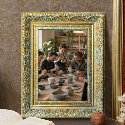 Cadre photo simple antique 3 pièces 5 "x 7" avec support de table et crochets muraux