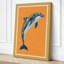 Leaping Dolphin Coastal 1 Piece Wrapped Canvas Wall Art-134495673-134495675