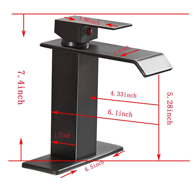 Oil Rubbed Bronze Single Handle Bathroom Faucet with Drain Assembly