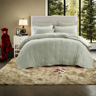 Premium Cotton Gauze Bedding Sets Full Queen Embroidered For Home