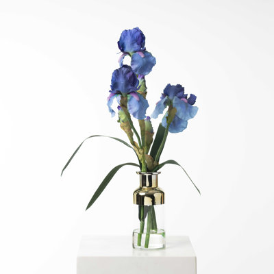 Polyether Polyurethane (PU) Iris Arrangement in Vase