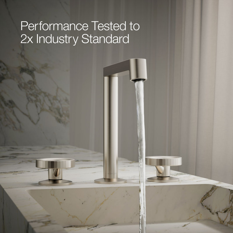 Components™ Bathroom Sink Handles with Industrial Design, Vibrant Brushed Nickel