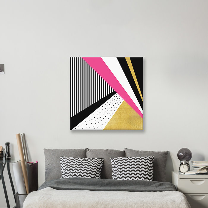 «Pretty in Pink», impression sur toile, H 12 po x l 12 po x P 1,5 po, Pas de tapis, Toile tendue